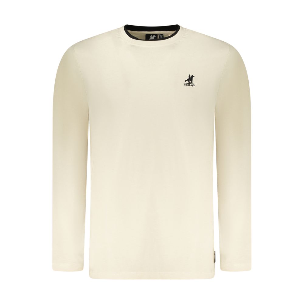 U.S. Grand Beige Cotton Men T-Shirt
