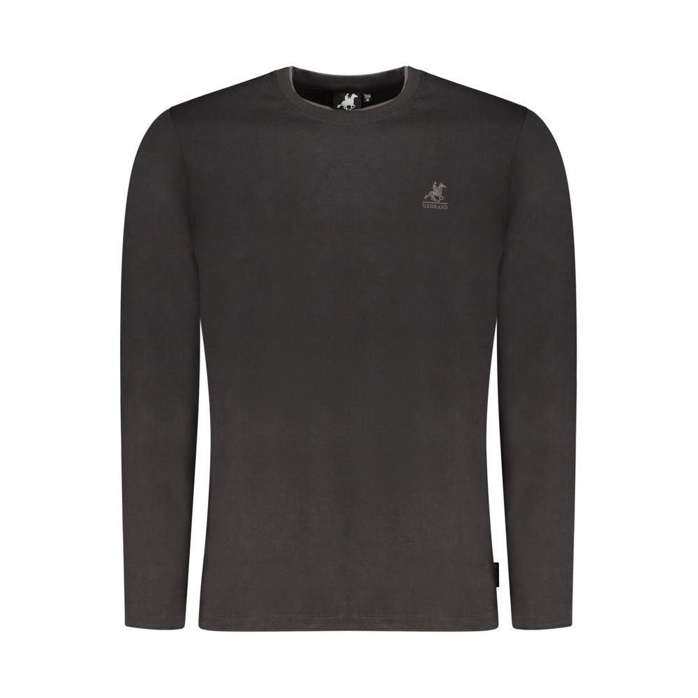 U.S. Grand Black Cotton Men T-Shirt