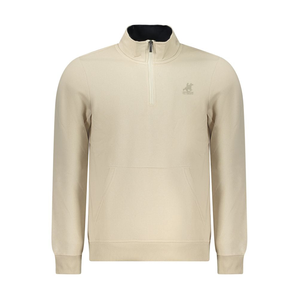 U.S. Grand Beige Polyester Men Sweatshirt