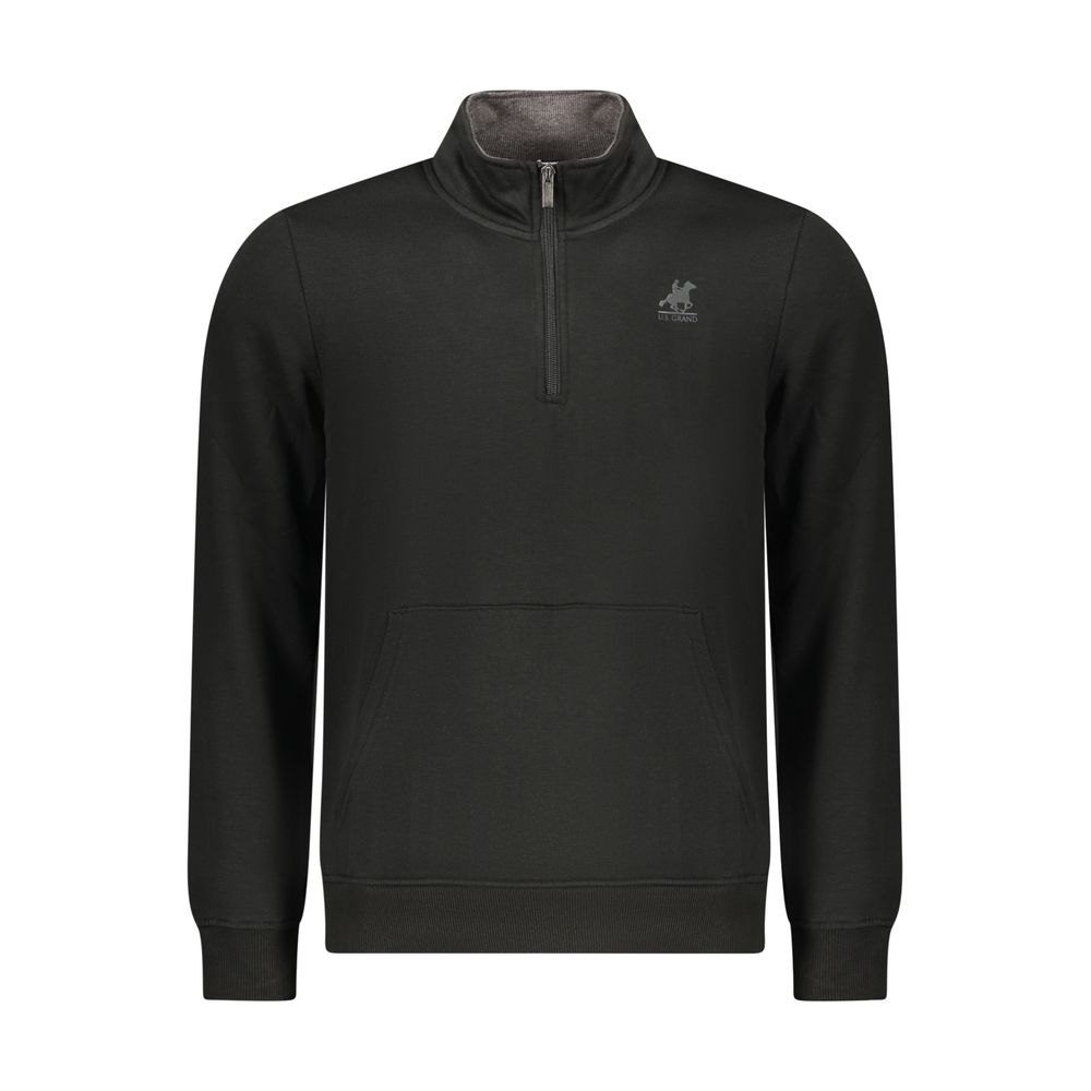 U.S. Grand Black Polyester Men Sweatshirt