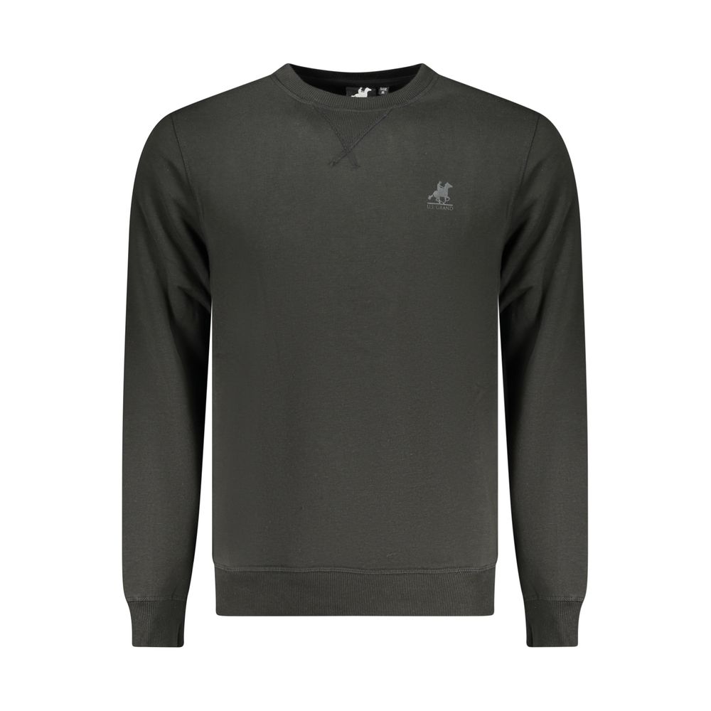 U.S. Grand Black Polyester Men Sweatshirt