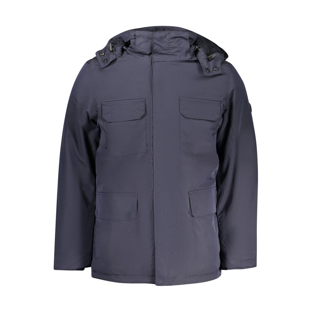 U.S. Grand Blue Polyester Men's Parka Jacket
