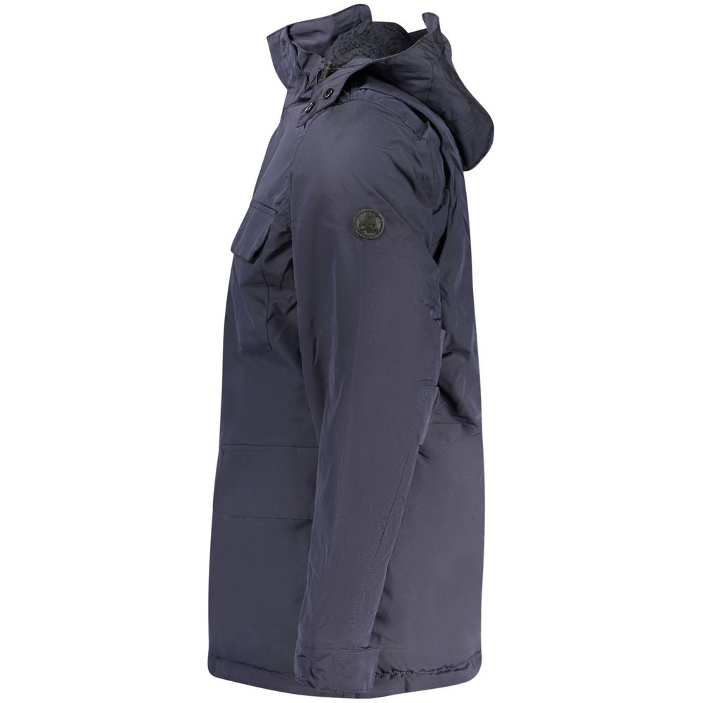 U.S. Grand Blue Polyester Men's Parka Jacket