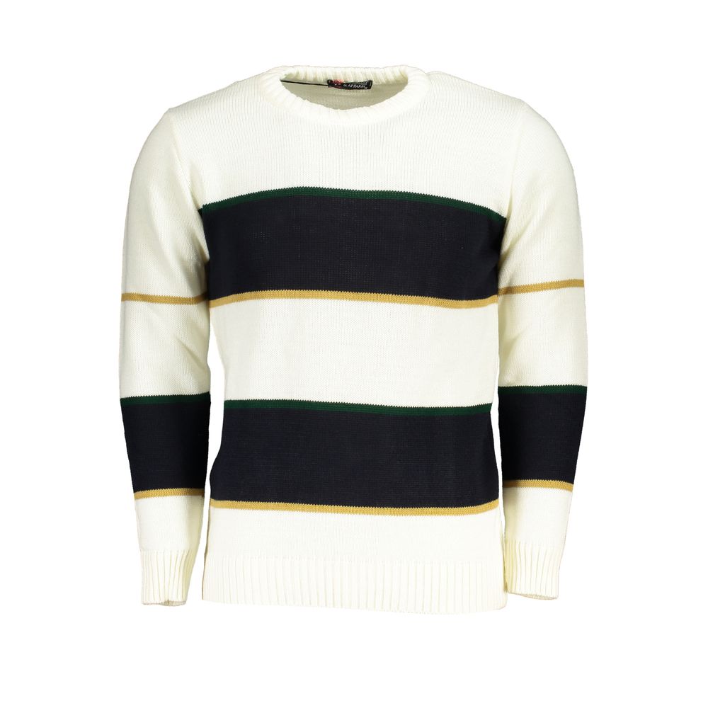 U.S. Grand White Acrylic Men Sweater