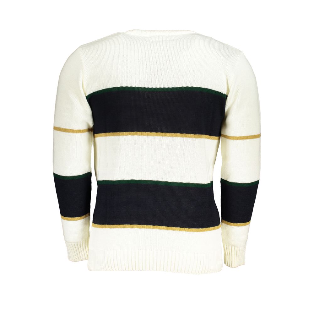 U.S. Grand White Acrylic Men Sweater