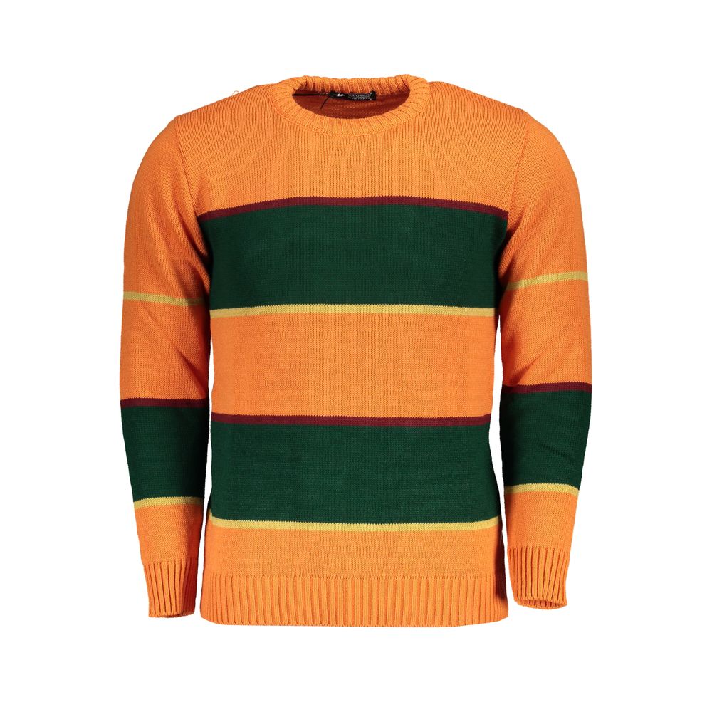 U.S. Grand Arancione Acrylic Mens Sweater