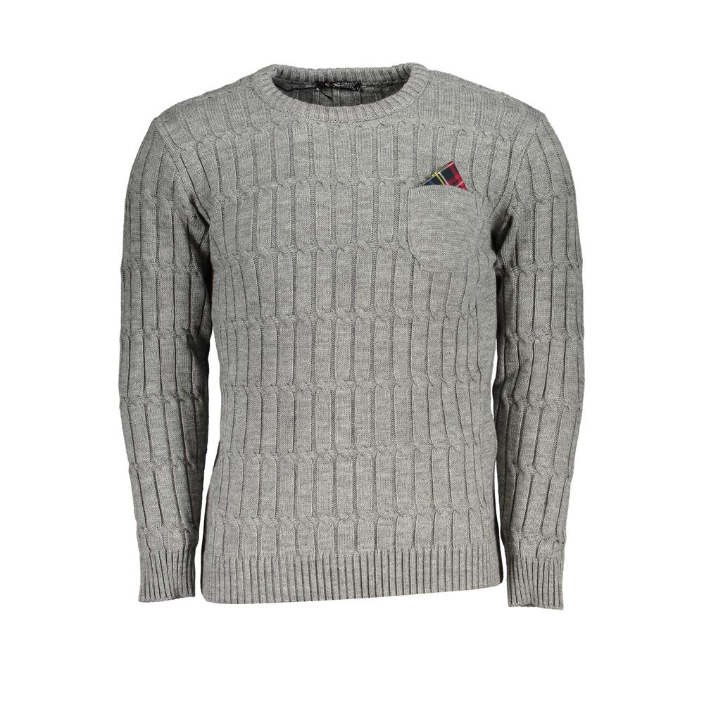 U.S. Grand Grigio Acrylic Men Sweater