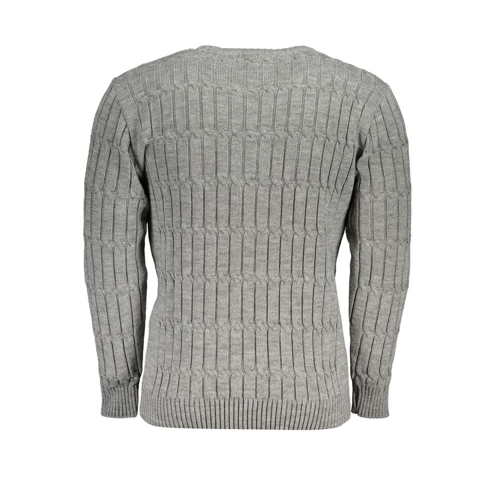 U.S. Grand Grigio Acrylic Men Sweater