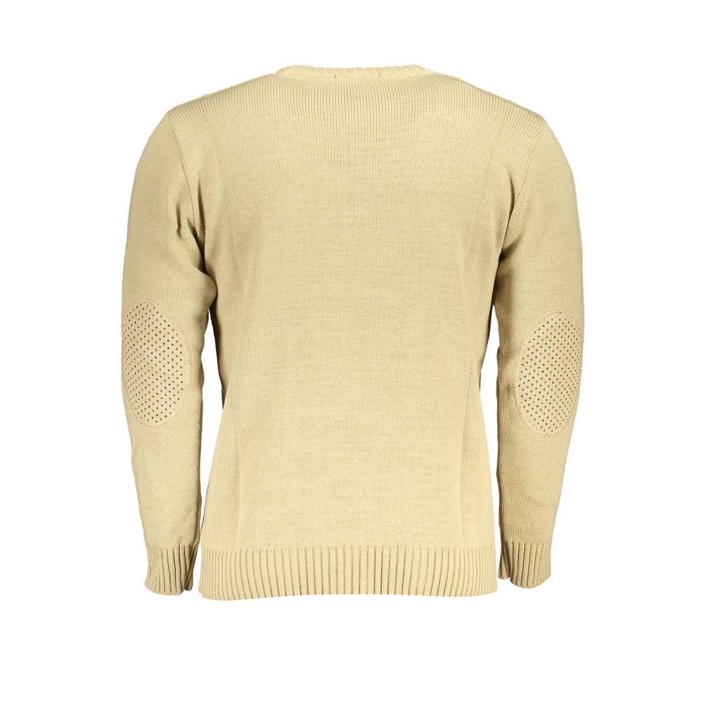 U.S. Grand Beige Acrylic Men Sweater