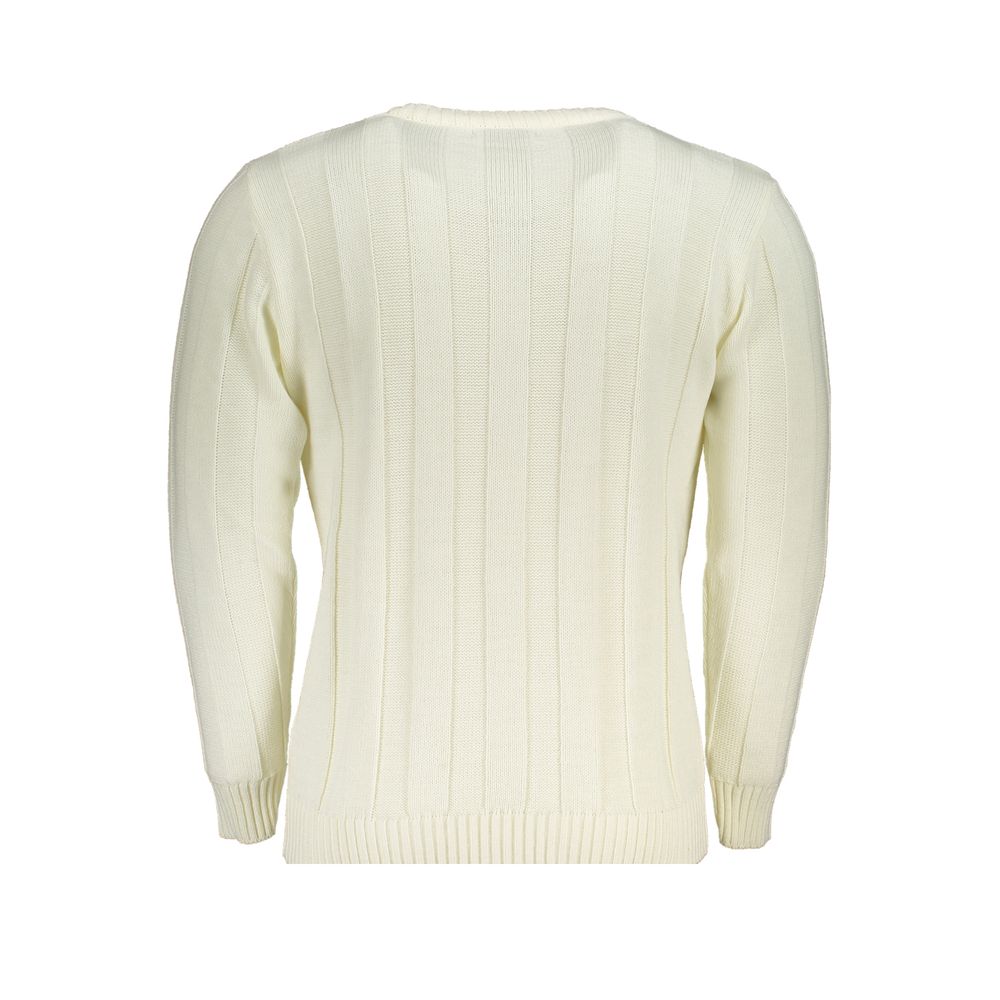 U.S. Grand White Acrylic Men's Sweater