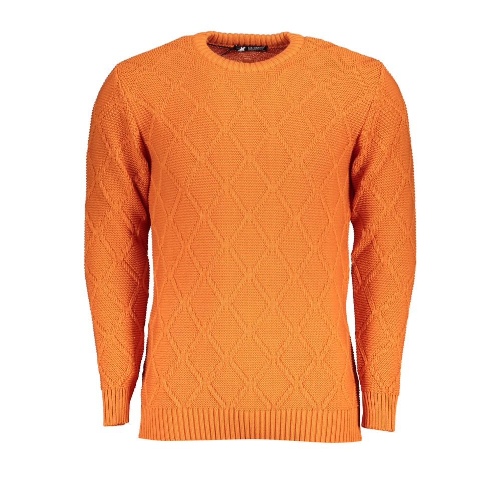 U.S. Grand Arancione Acrylic Mens Sweater