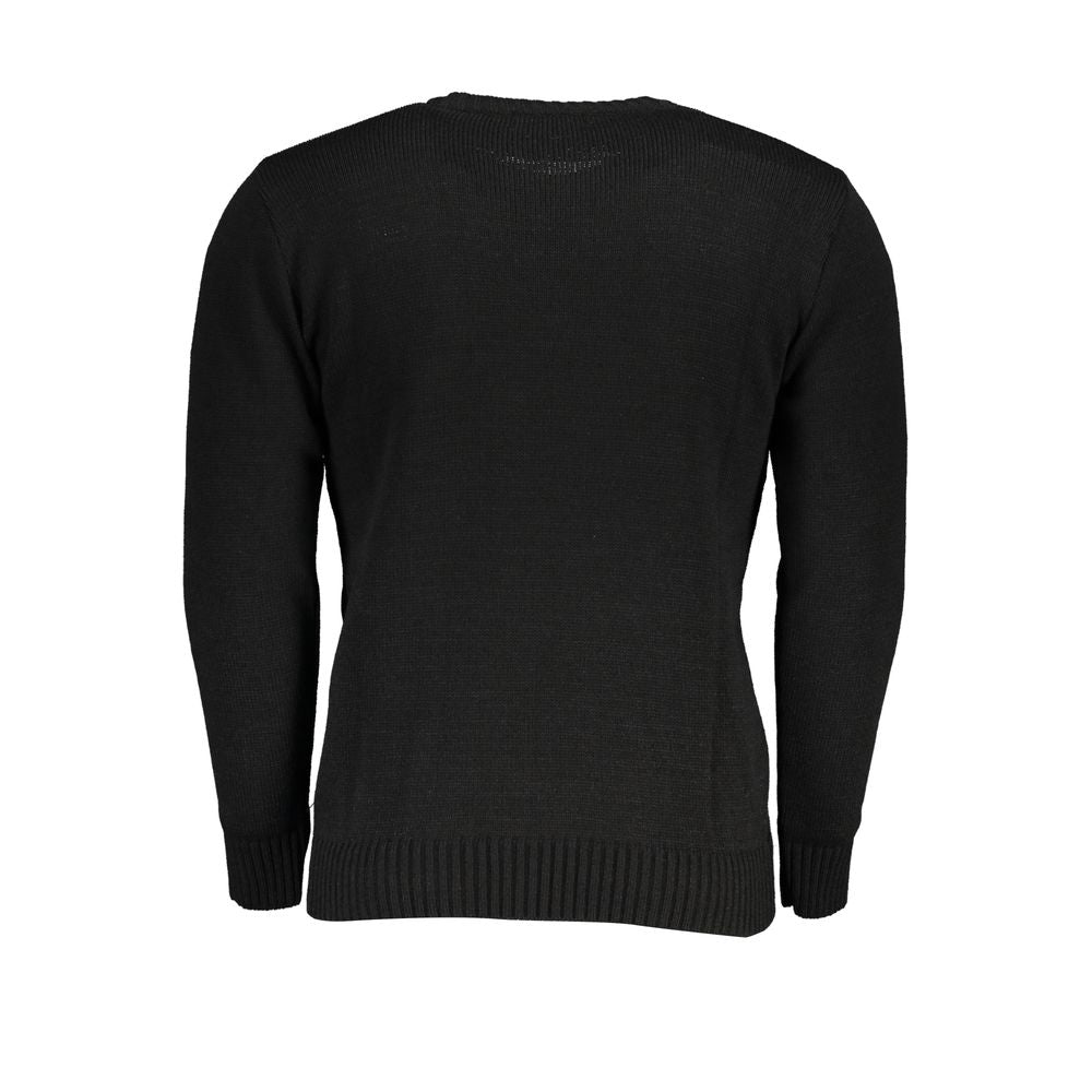 U.S. Grand Black Acrylic Men Sweater