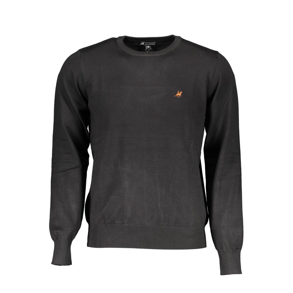 U.S. Grand Black Viscosa Men Sweater