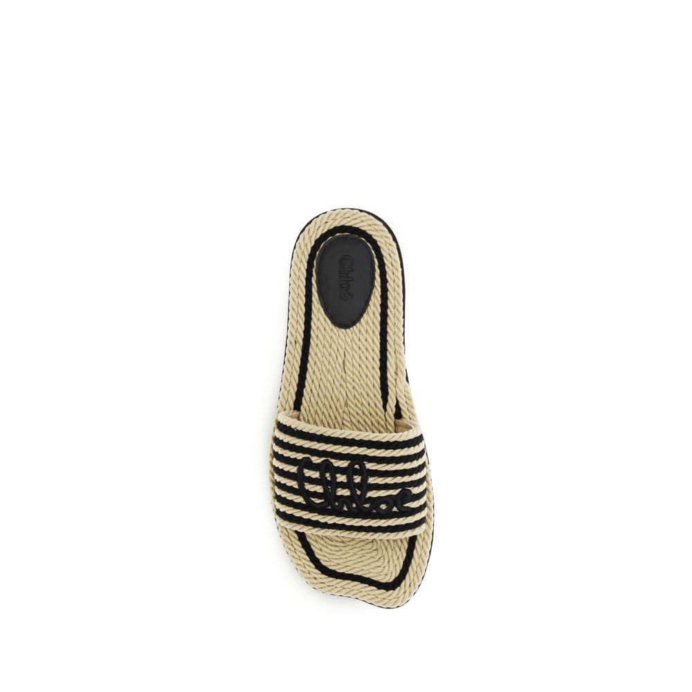 Chloé Multicolor Lamb Ovis Aries Aries Flat Sandals