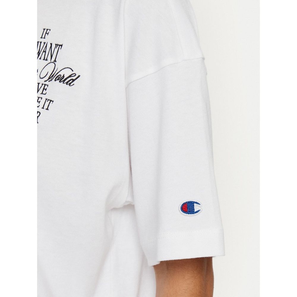 Champion White Cotton T-Shirt