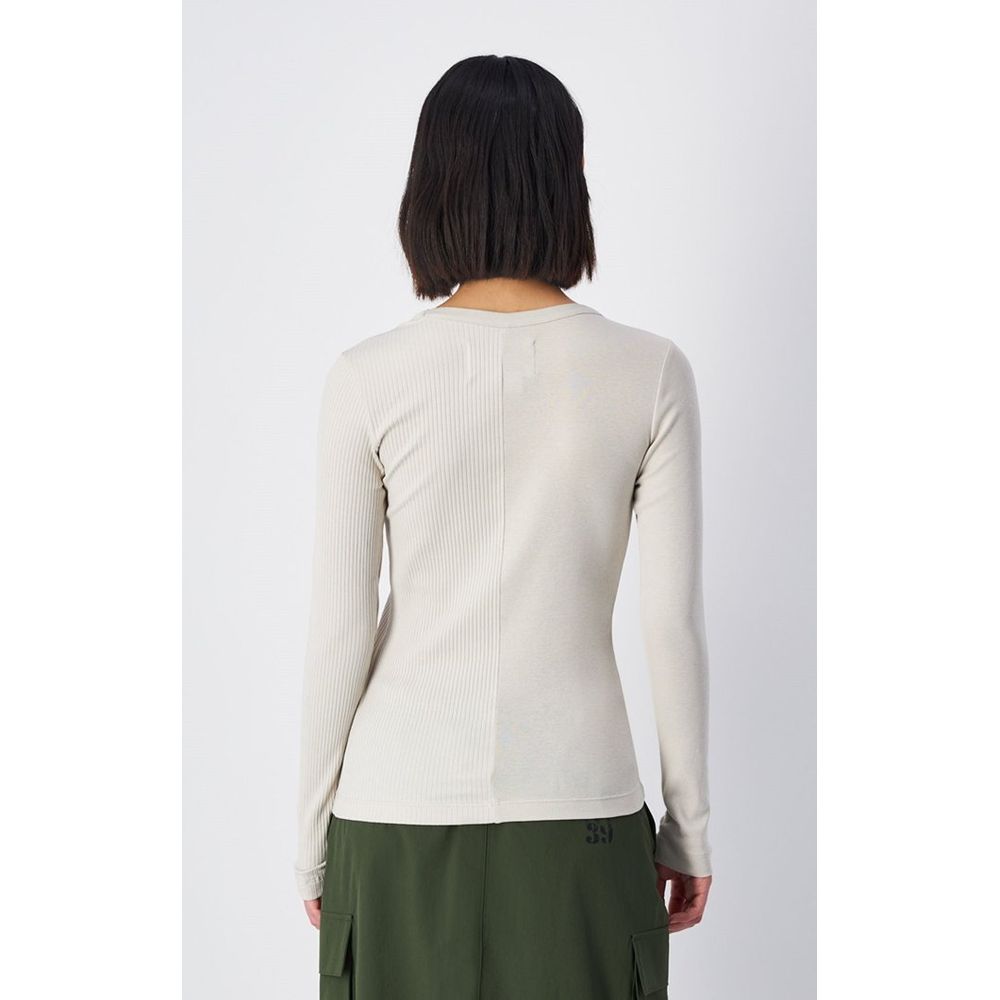 Champion White Cotton Long Sleeve T-Shirt