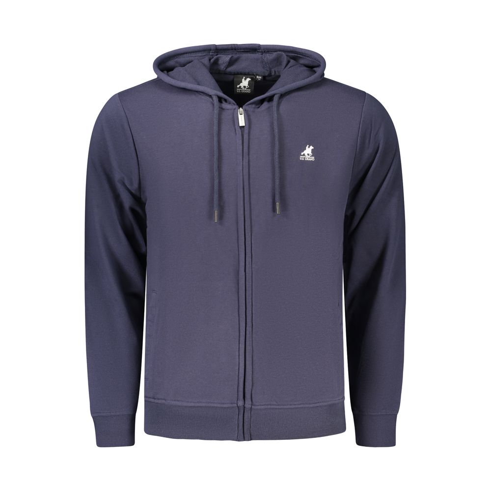 U.S. Grand Blue Cotton Mens Hoodie