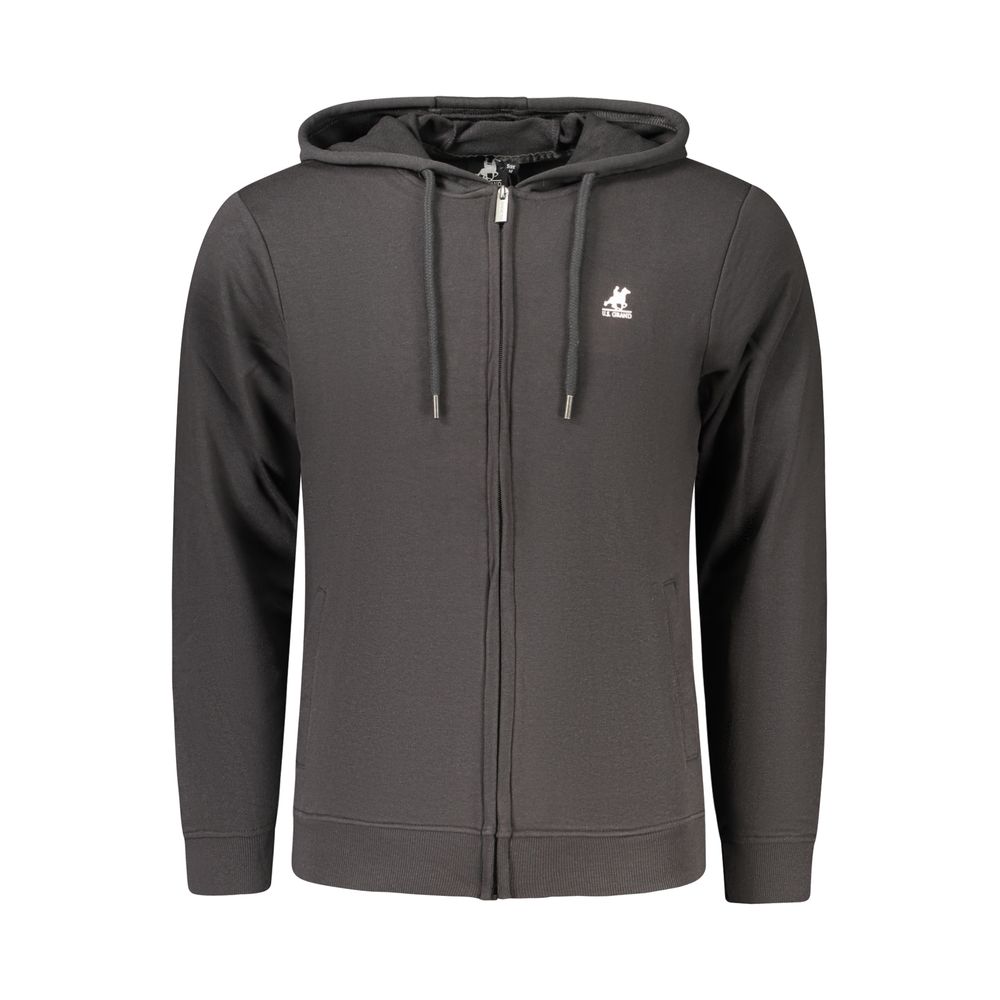 U.S. Grand Black Cotton Men's Hoodie