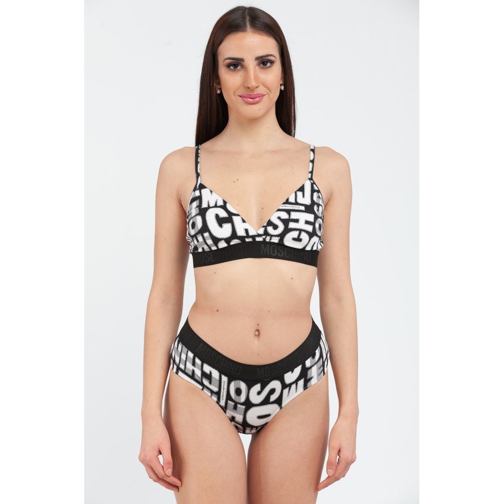 Moschino Black Cotton Bra