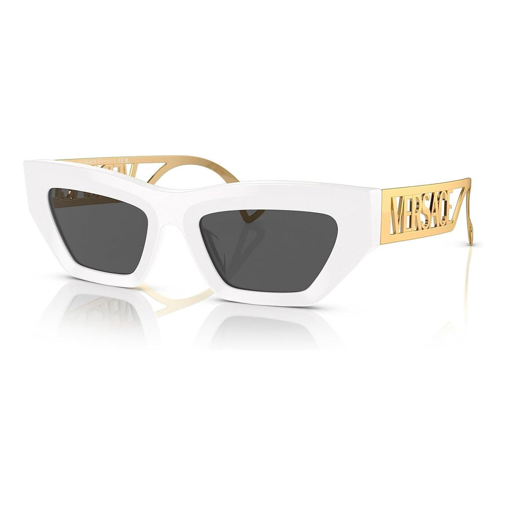 Versace White Acetate Sunglasses