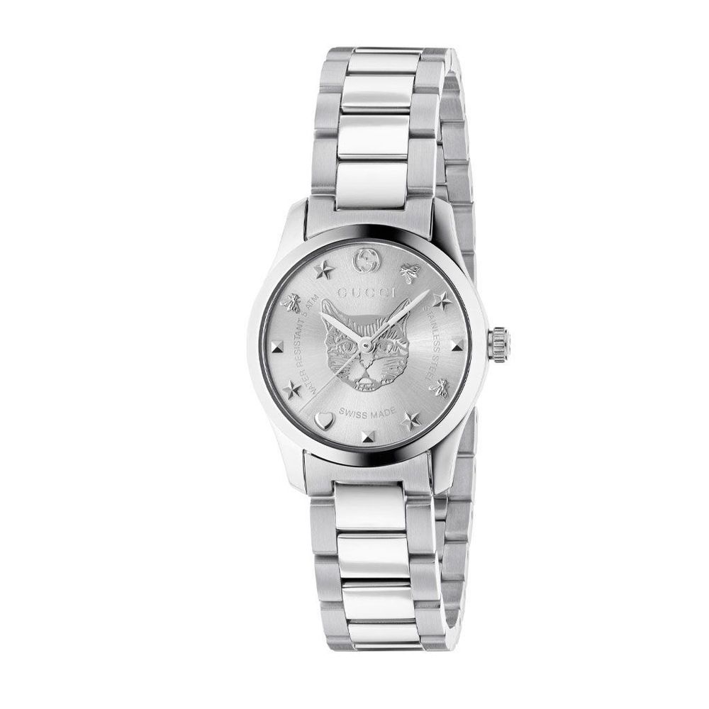 Gucci Gray Stainless Steel Dress Watch