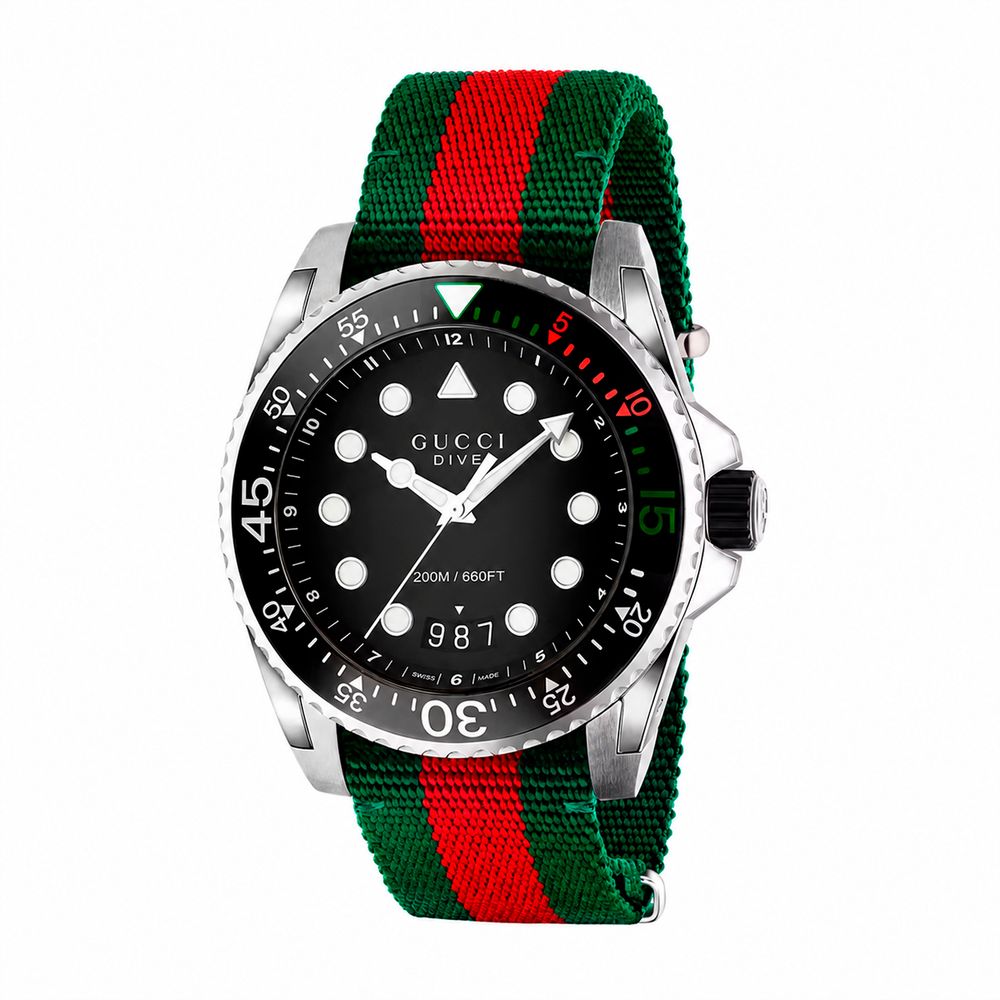 Gucci Multicolor Nylon Sport Watch