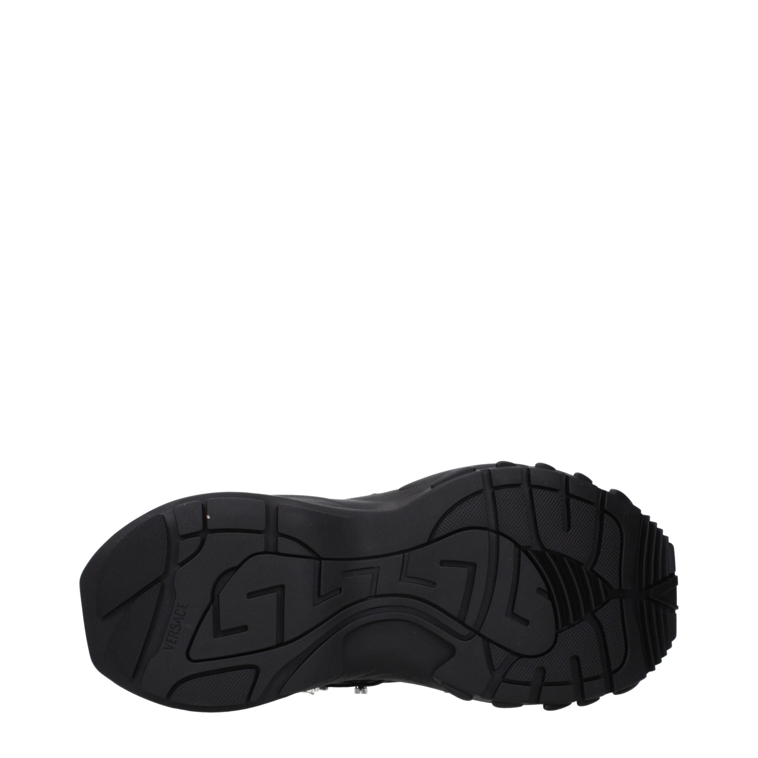 Versace Black Fabric Sneakers