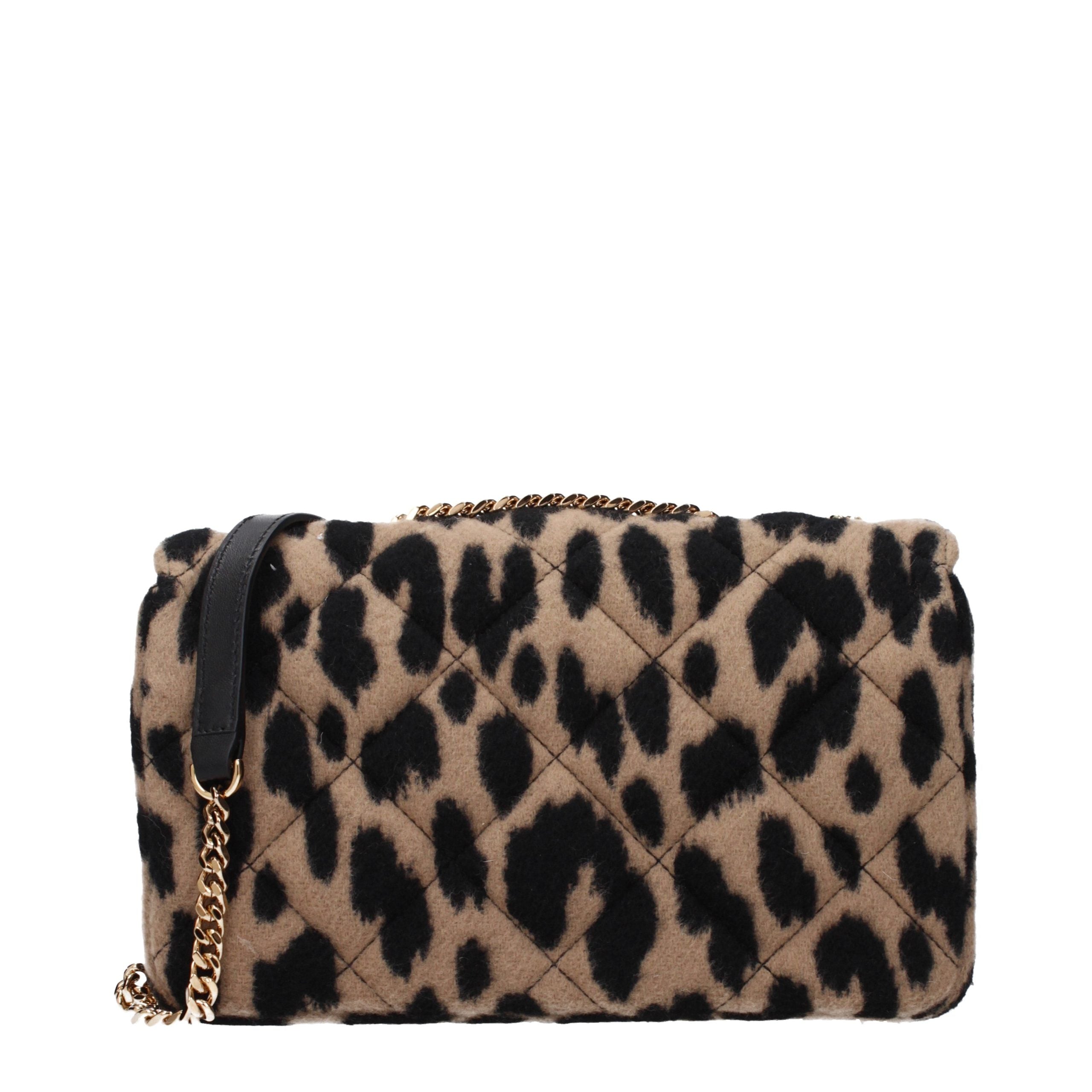 Versace Brown Wool Shoulder Bag