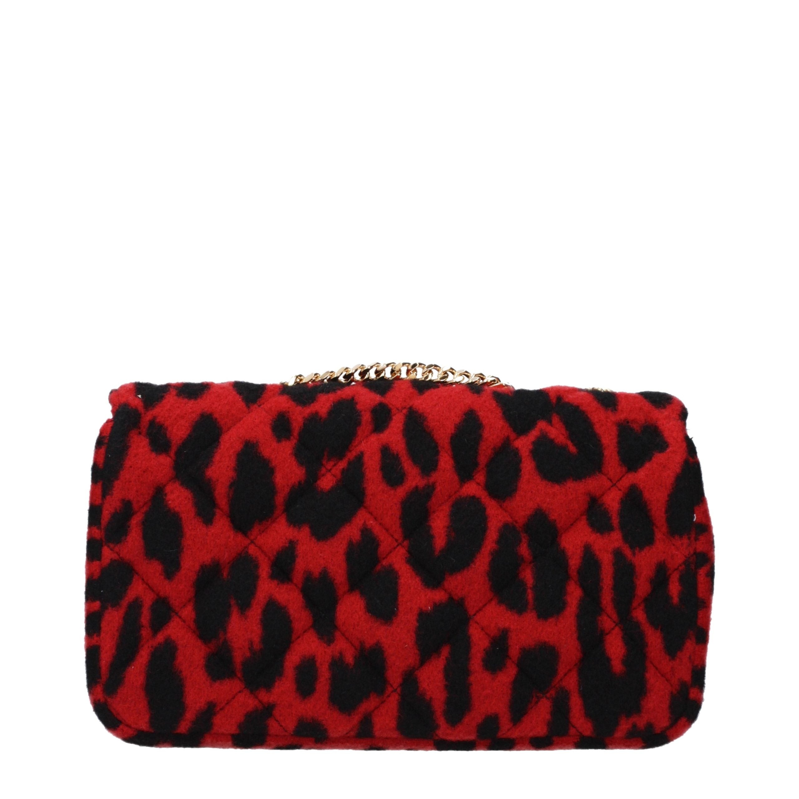 Versace Red Wool Shoulder Bag