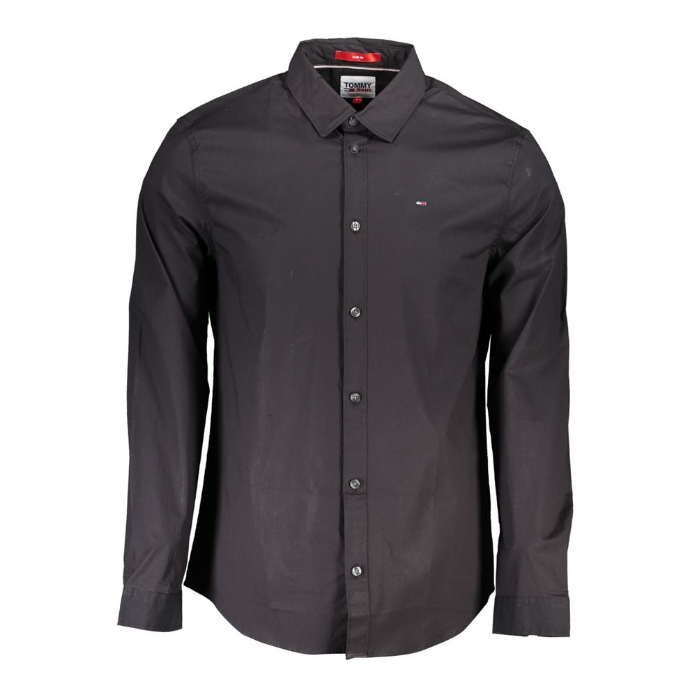 Tommy Hilfiger Black Cotton Men's Shirt