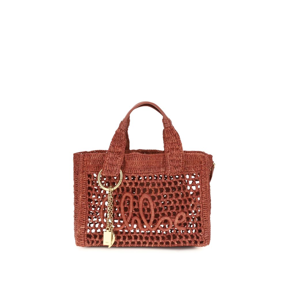Chloé Multicolor Raffia Shoulder Bag