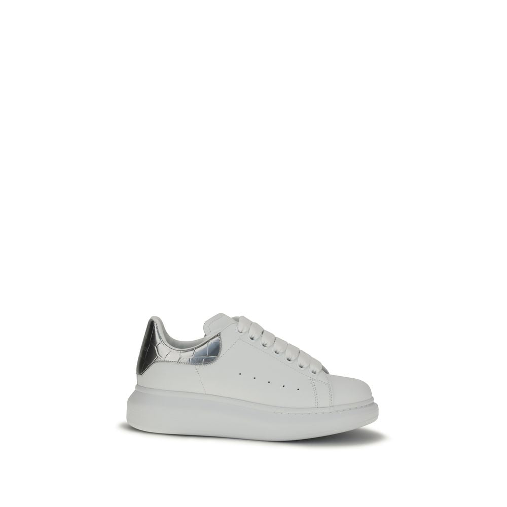 Alexander McQueen White Calf Leather Bos Taurus Platform Sneakers