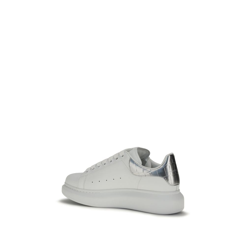 Alexander McQueen White Calf Leather Bos Taurus Platform Sneakers