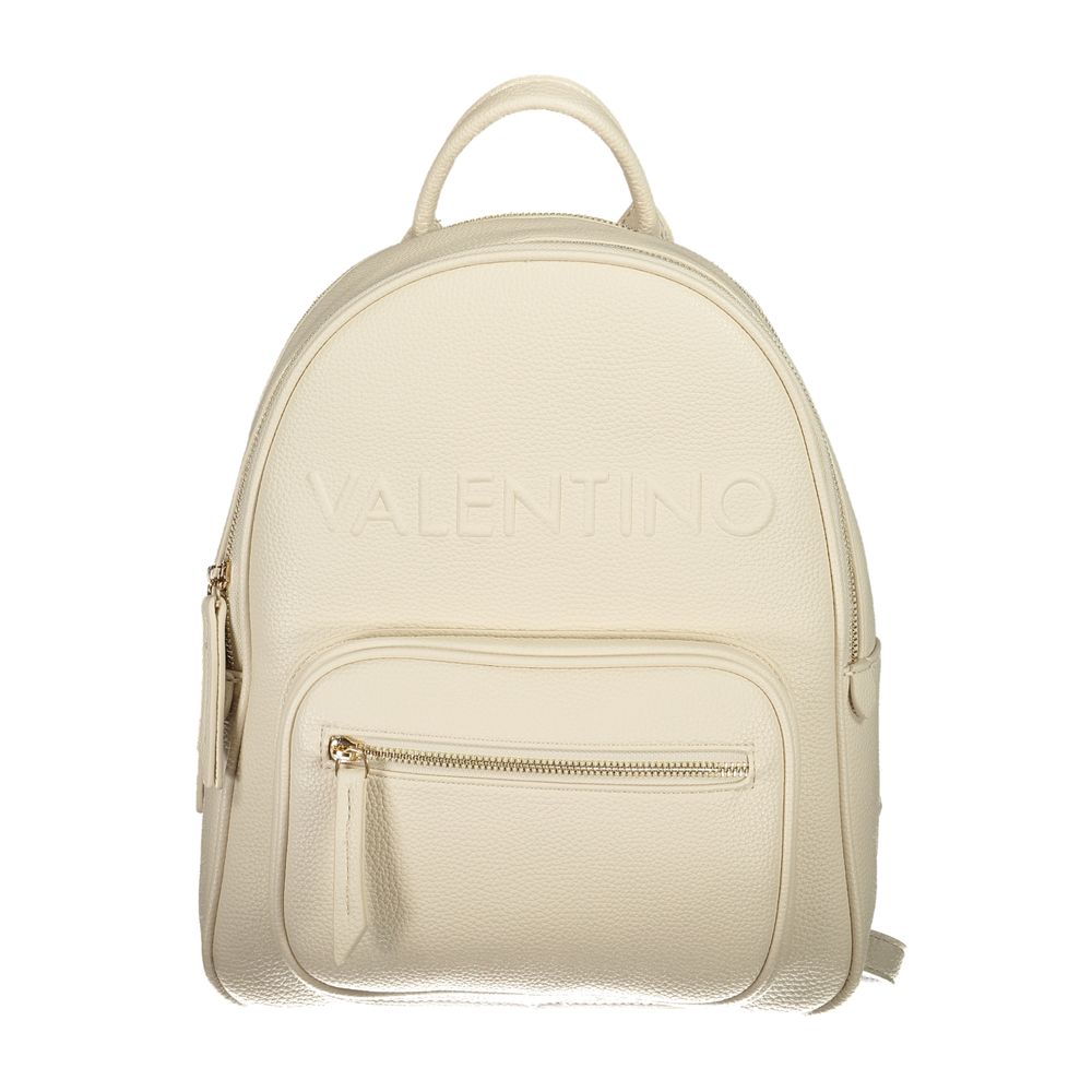 Valentino Beige Poliuretano Women's Backpack with Adjustable Straps