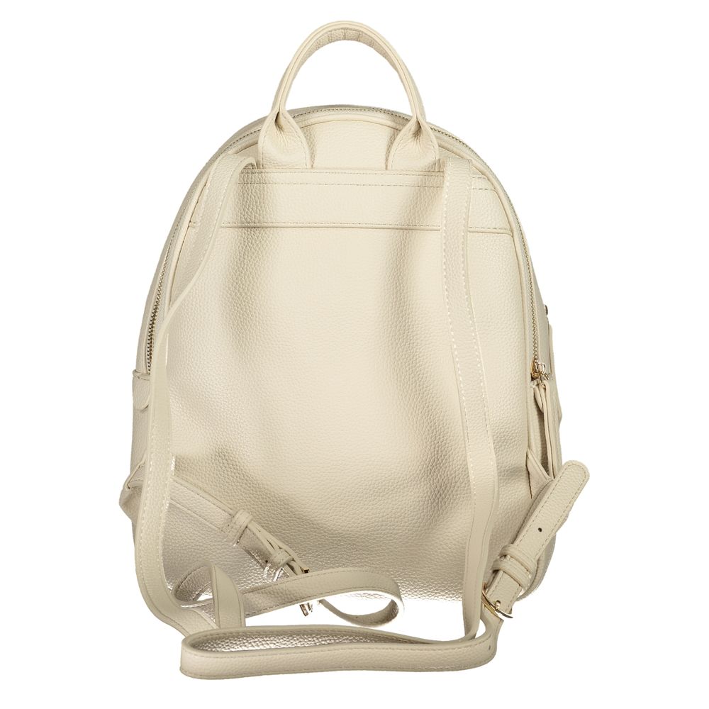 Valentino Beige Poliuretano Women's Backpack with Adjustable Straps