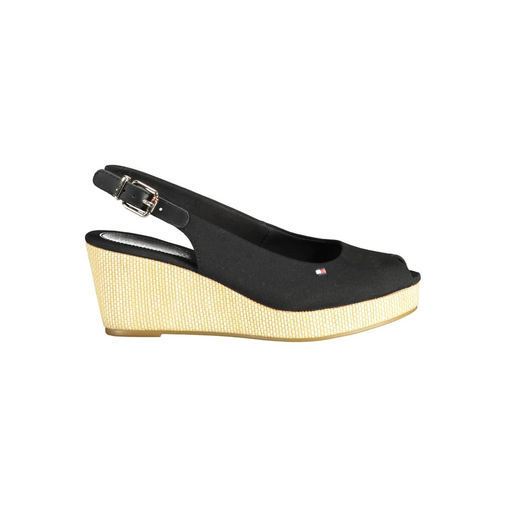 Tommy Hilfiger Black Polyester Women Sandal