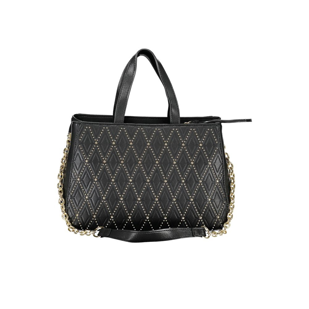Valentino Nero Poliuretano Women's Bag with Chain and Shoulder Strap