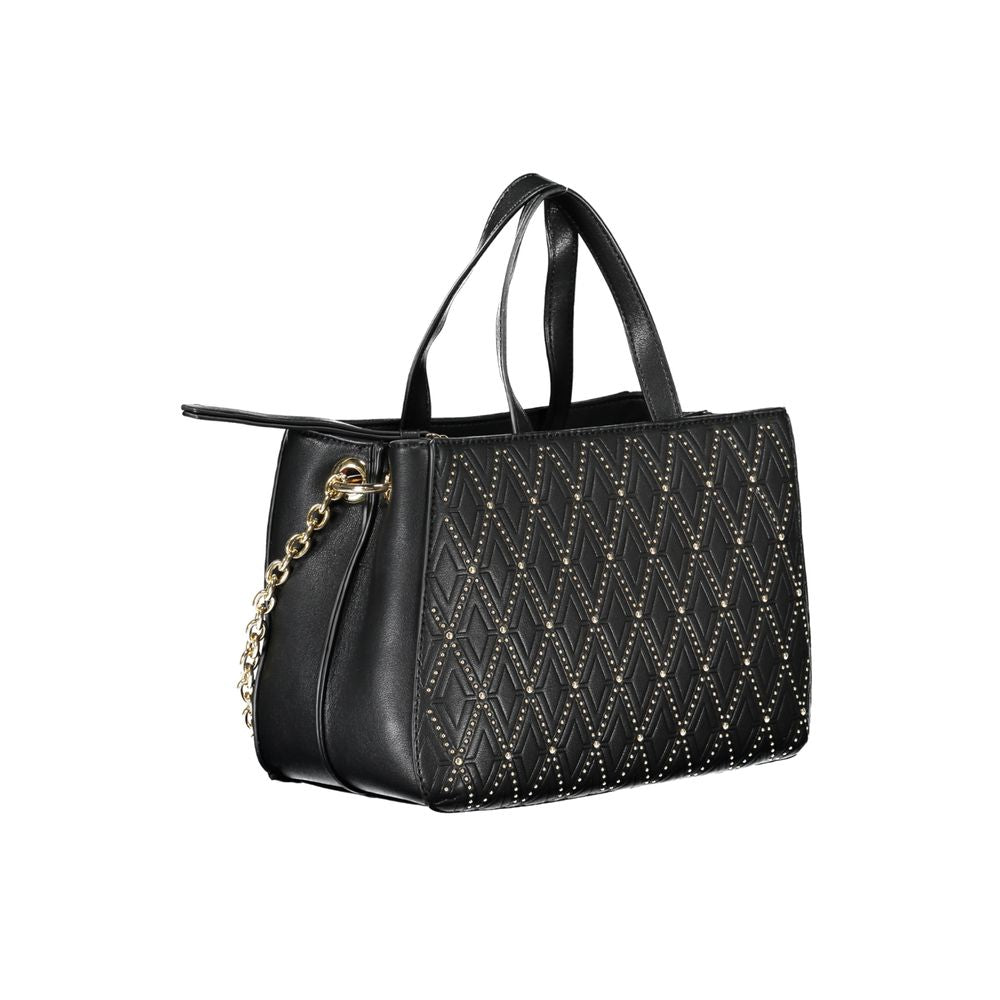 Valentino Nero Poliuretano Women's Bag with Chain and Shoulder Strap