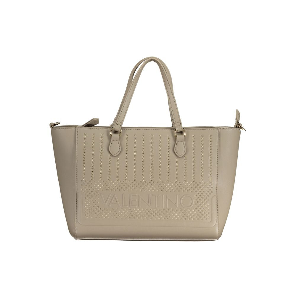 Valentino Beige Polyurethane Women's Bag with Adjustable Shoulder Strap
