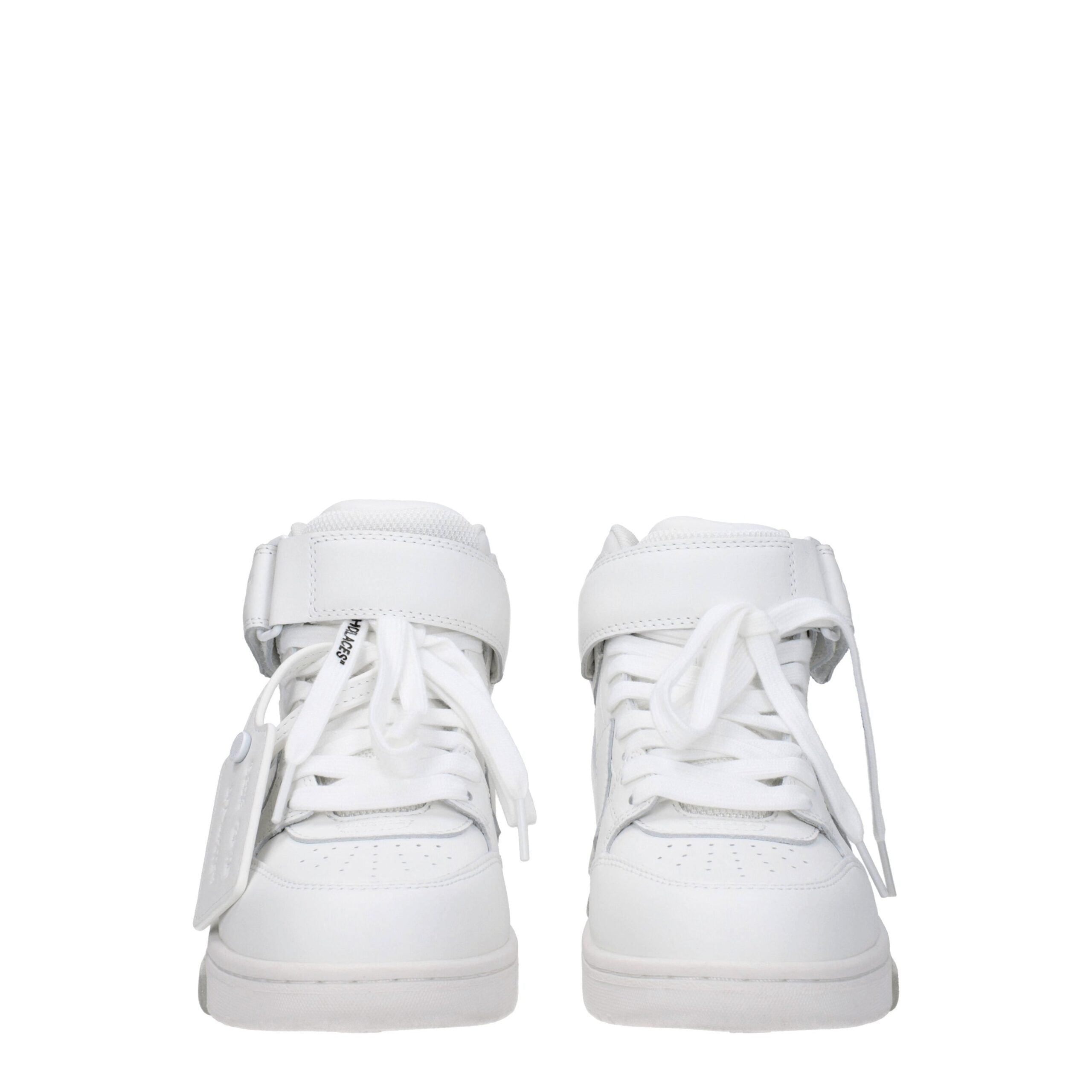 Off-White White Leather High Top Sneakers