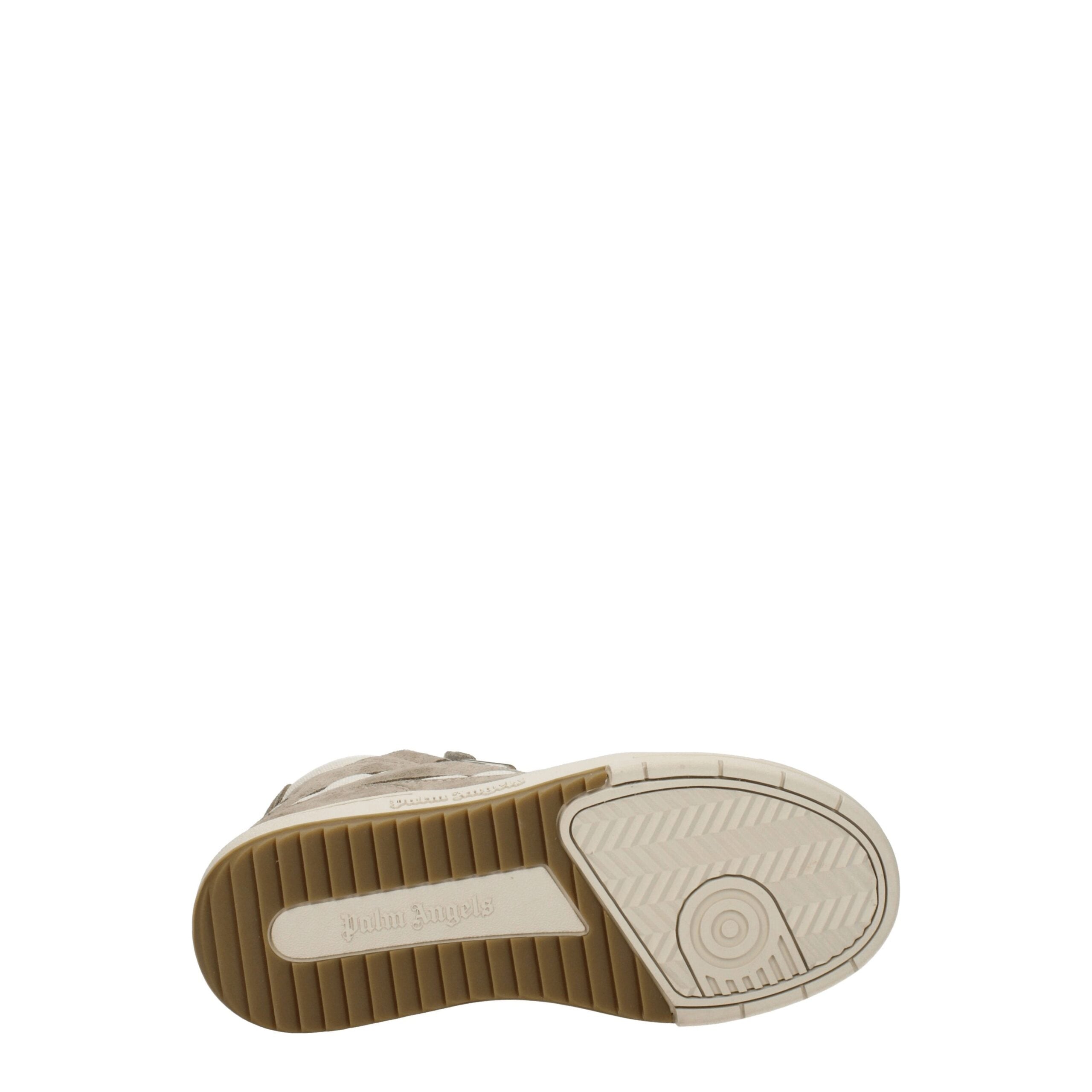 Palm Angels Beige Leather High Top Sneakers
