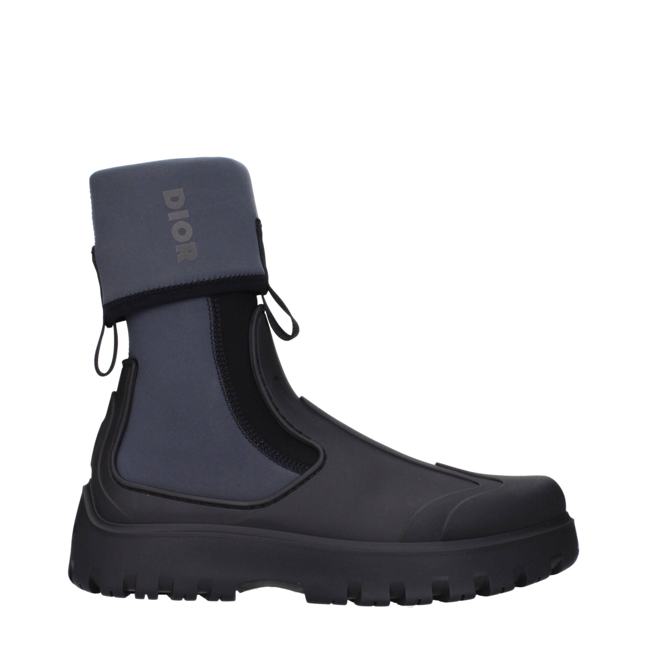 Christian Dior Black Cotton Boots