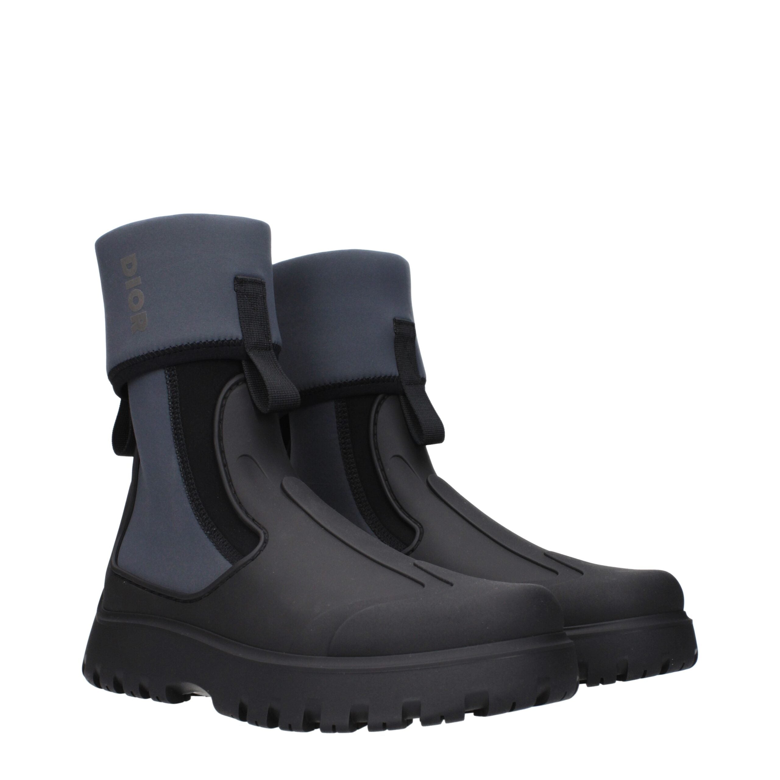Christian Dior Black Cotton Boots