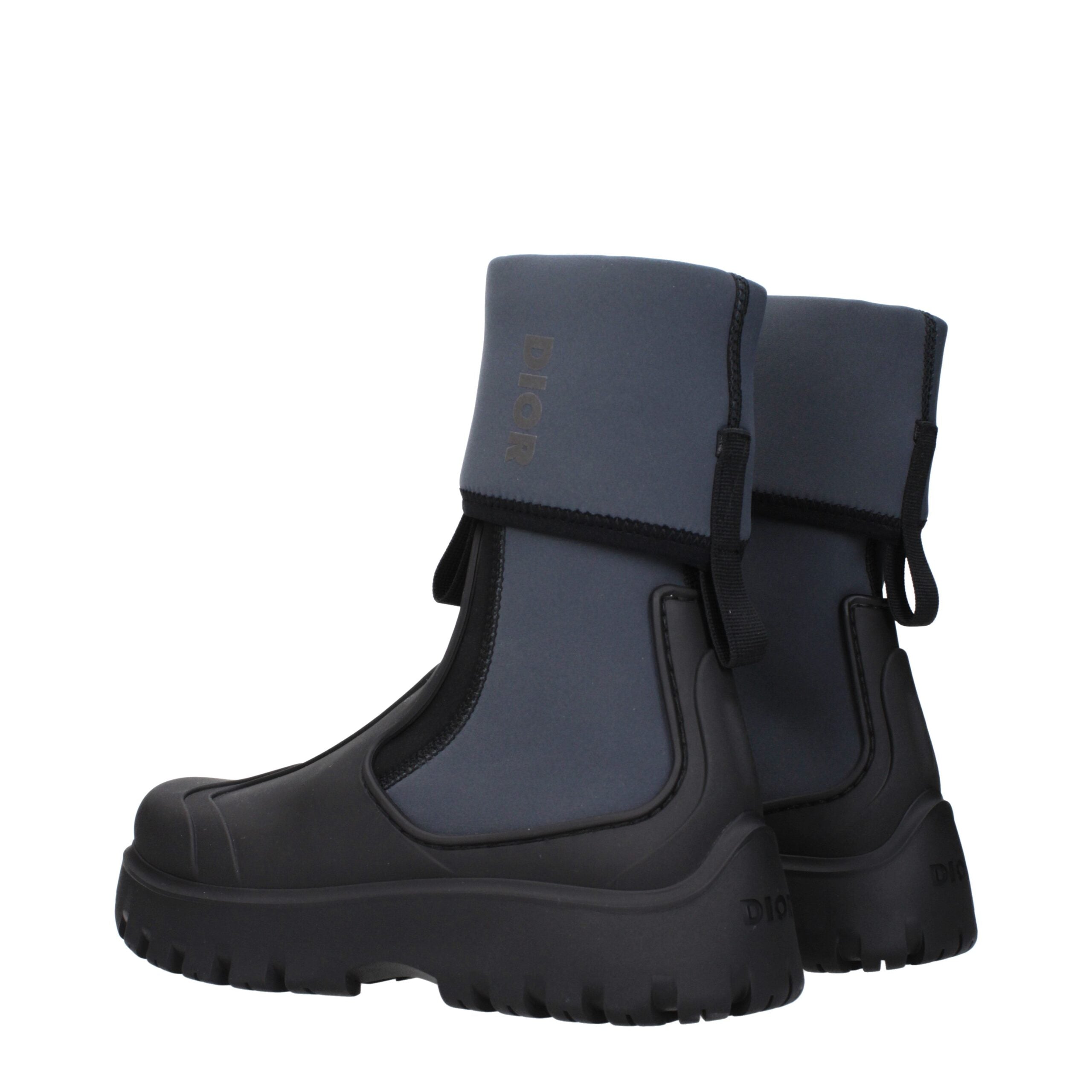 Christian Dior Black Cotton Boots