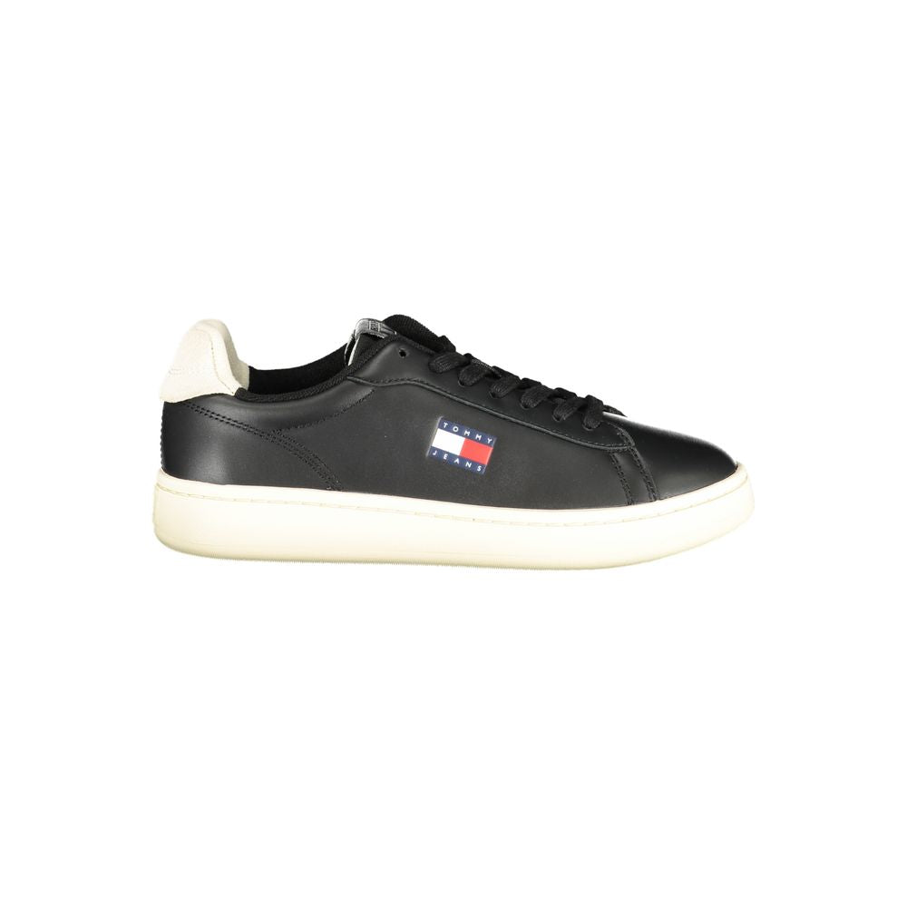 Tommy Hilfiger Black Polyester Low Top Sneakers