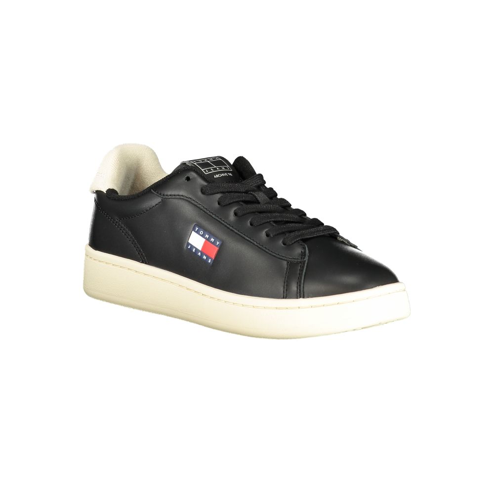 Tommy Hilfiger Black Polyester Low Top Sneakers