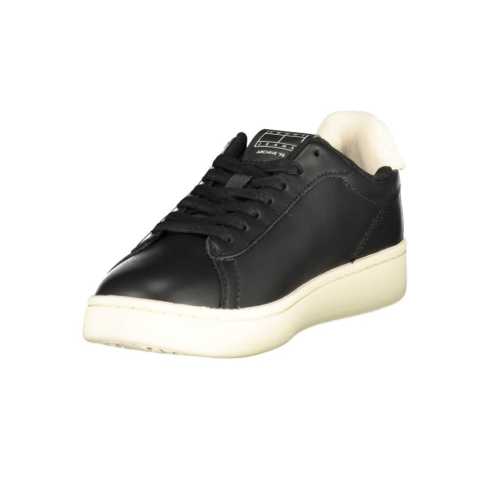 Tommy Hilfiger Black Polyester Low Top Sneakers