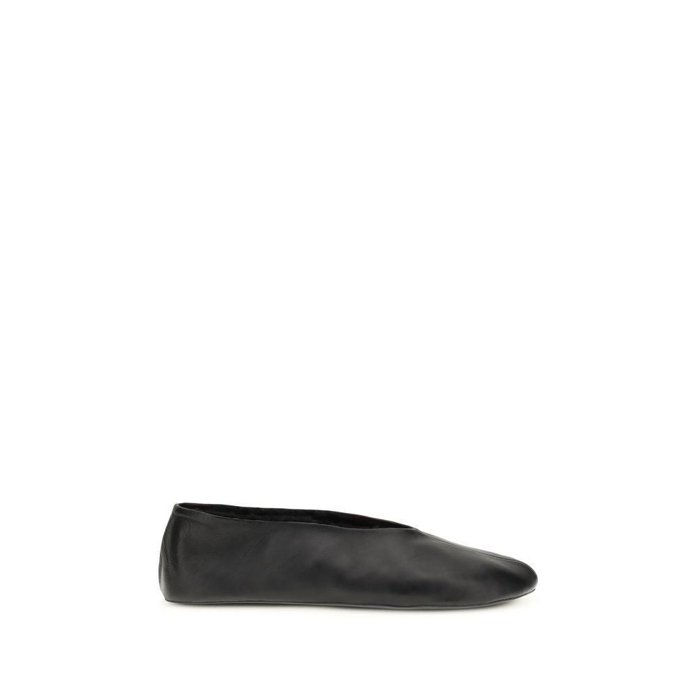 The Row Black Lamb Ovis Aries Aries Ballet Flats